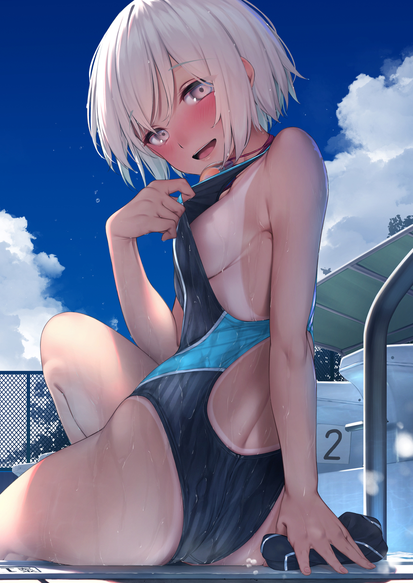 This is a pixiv picture whose title is 日焼け跡.