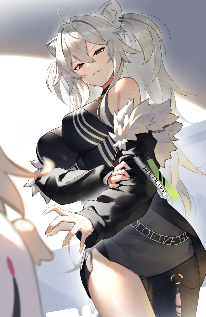 This is a pixiv picture whose title is ものすごく我慢しているししろん.