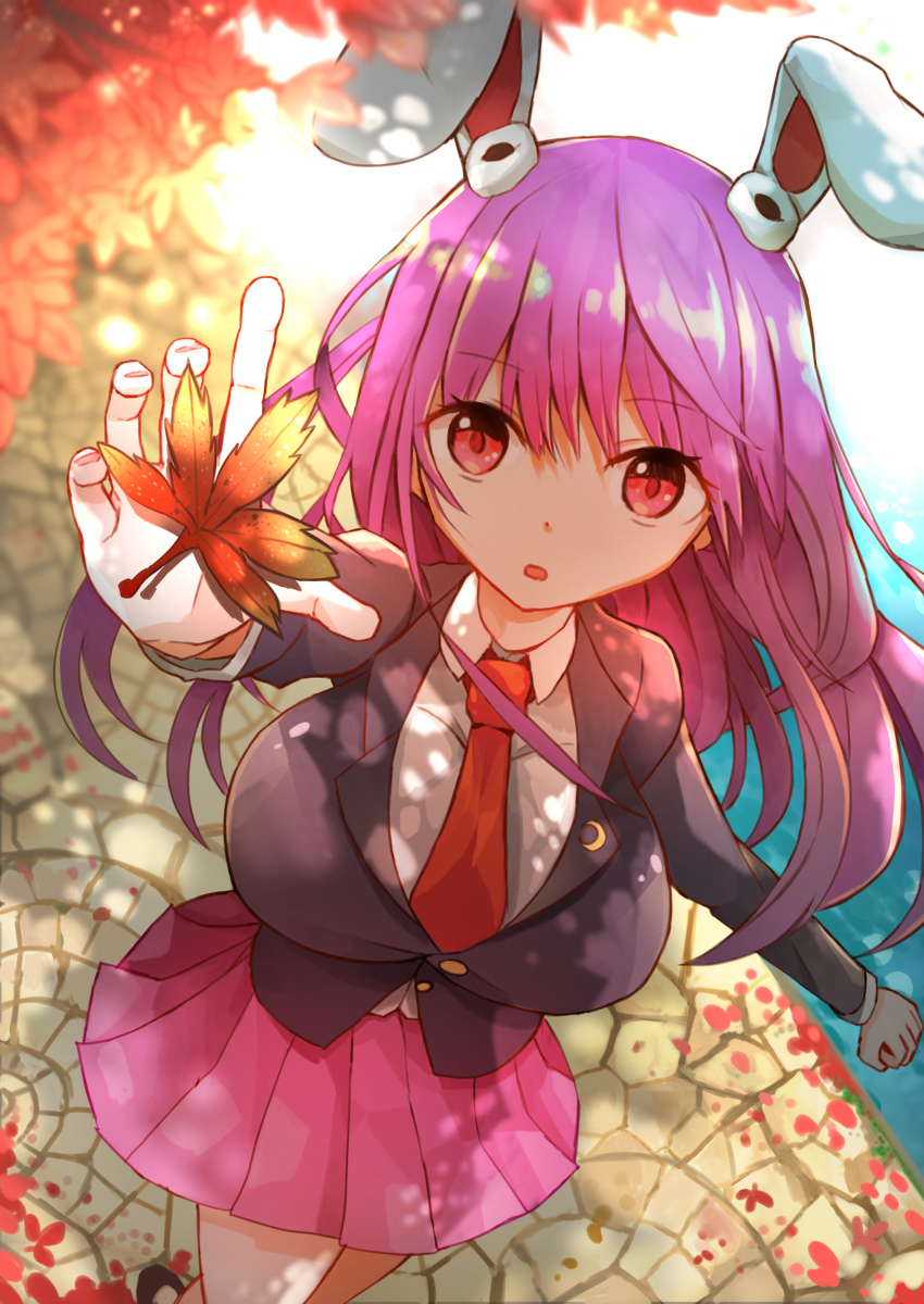 This is a pixiv picture whose title is 紅葉ウサギ.