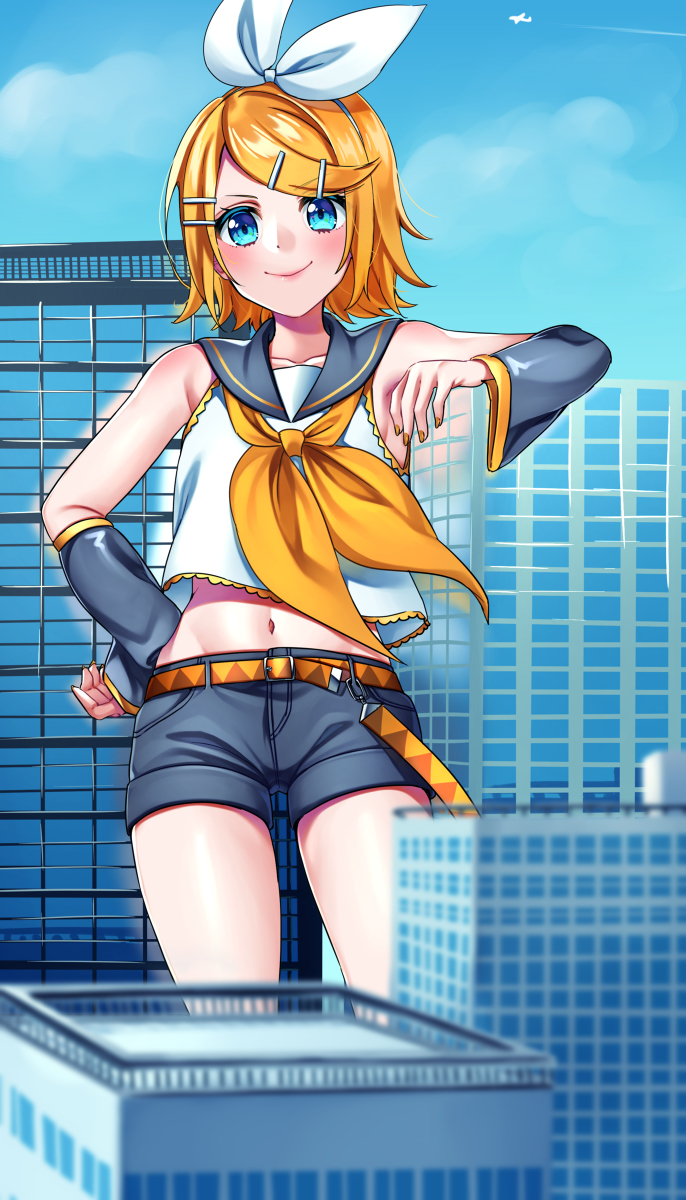 This is a pixiv picture whose title is 巨大リンちゃん.
