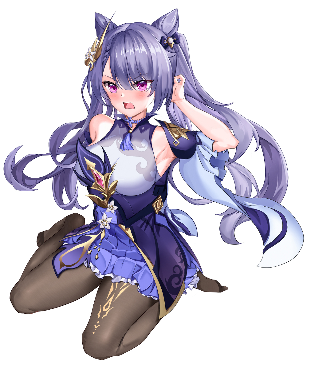 This is a pixiv picture whose title is 黑褲襪強無敵.
