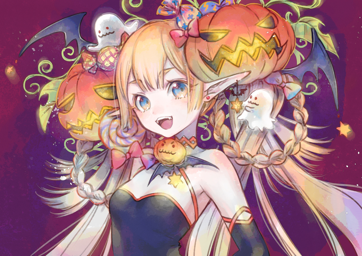 This is a pixiv picture whose title is かぼちゃ娘さん2020.