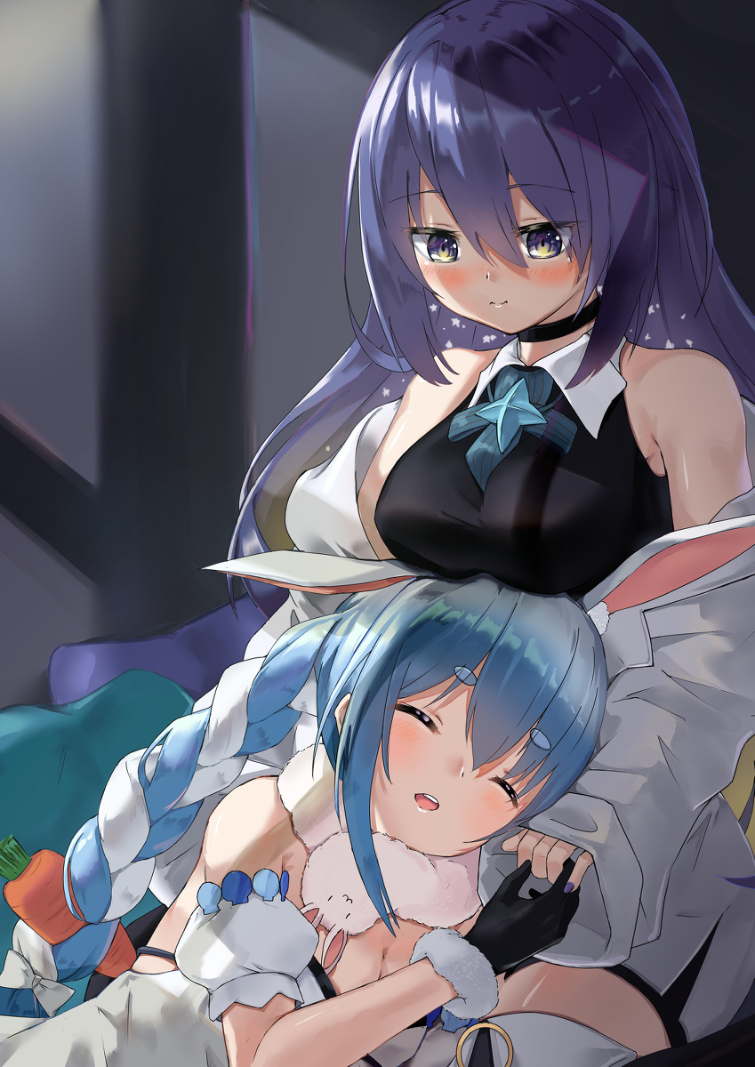 This is a pixiv picture whose title is 月兎物語.