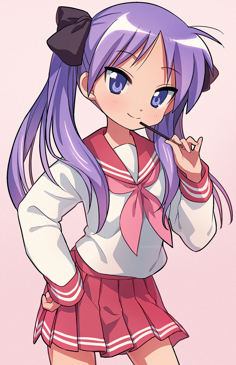 This is a pixiv picture whose title is 柊かがみ.