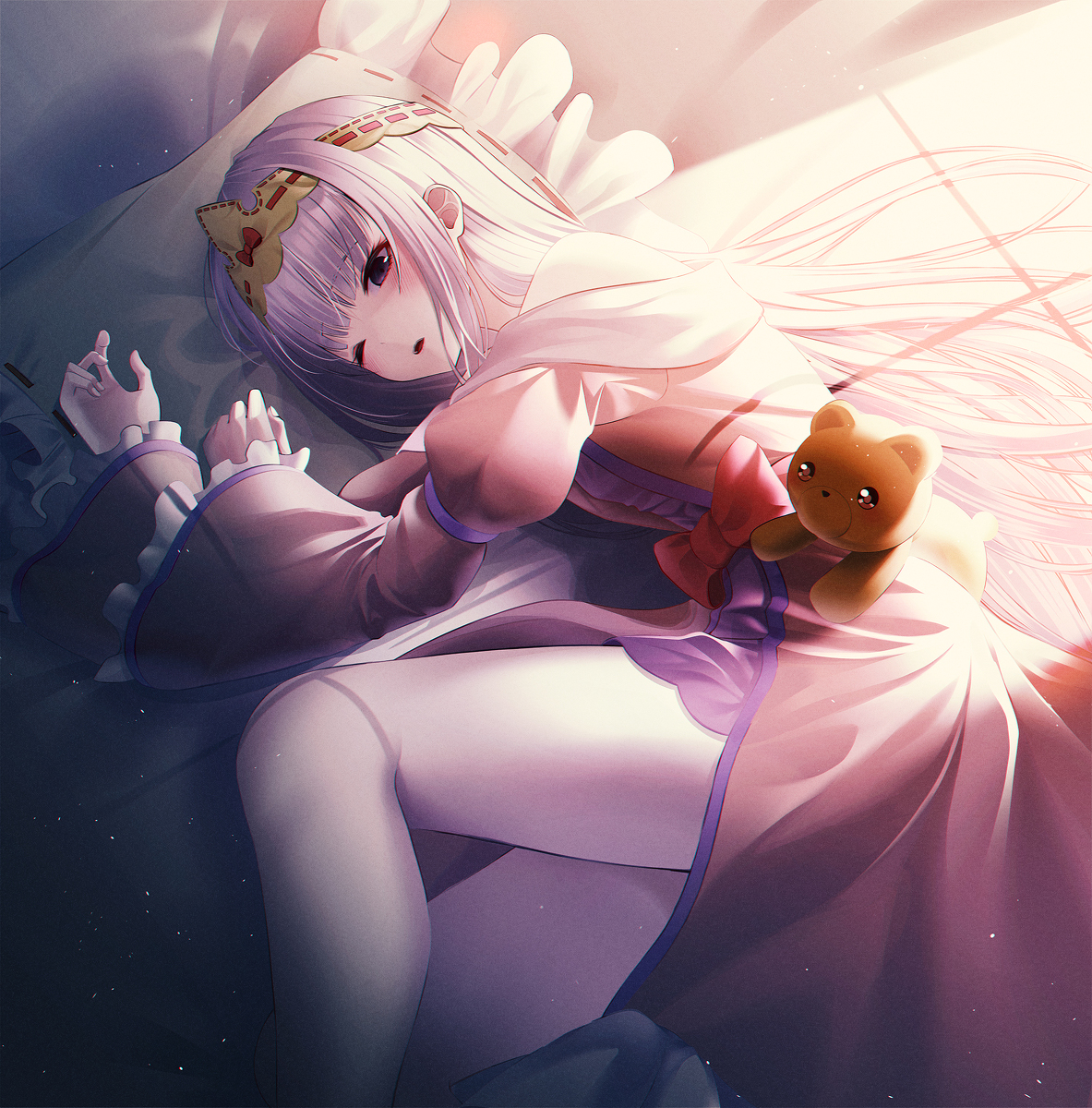 This is a pixiv picture whose title is 眠い….