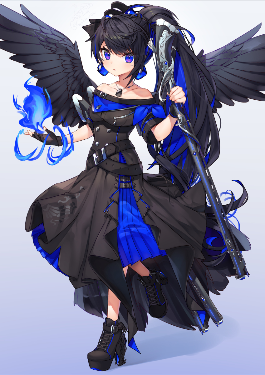 This is a pixiv picture whose title is カラスちゃん.