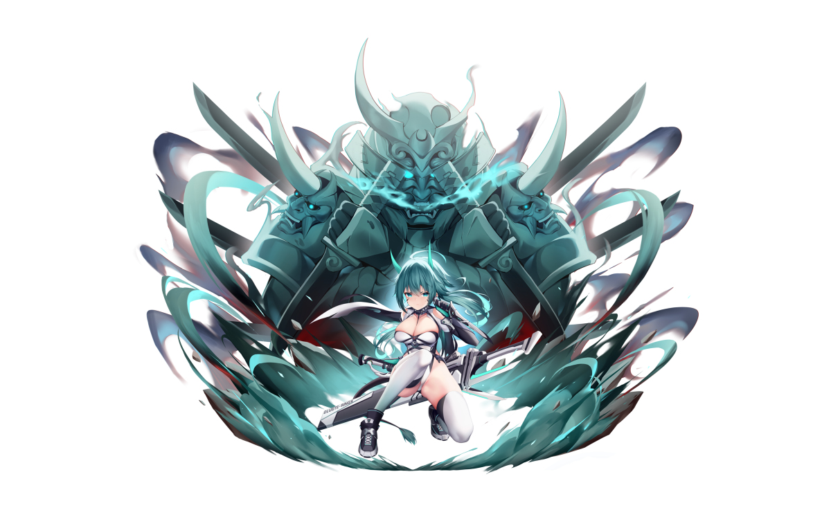 This is a pixiv picture whose title is 鬼武者.