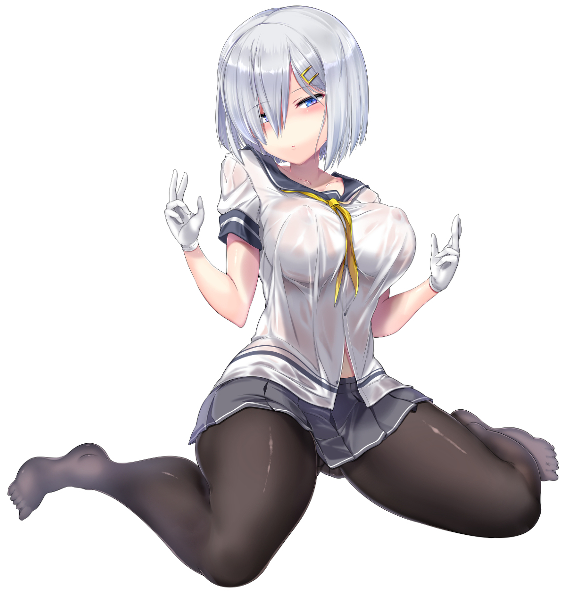 This is a pixiv picture whose title is 透けてますね.