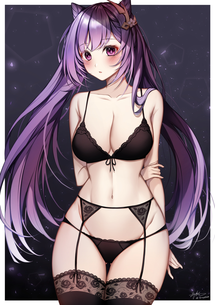 This is a pixiv picture whose title is 刻晴.