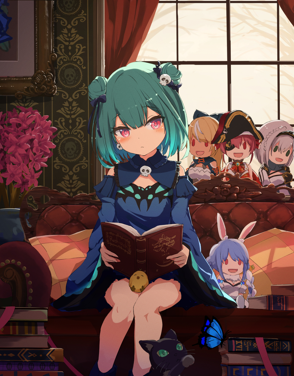 This is a pixiv picture whose title is 読書の秋.