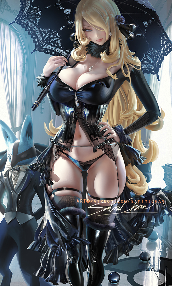 This is a pixiv picture whose title is Cynthia victorian pinup 竹兰.