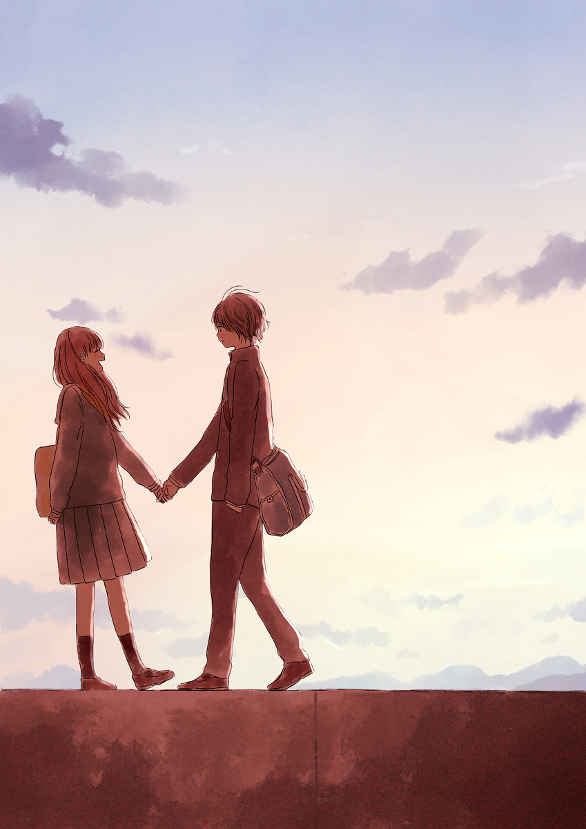 This is a pixiv picture whose title is 遠回りで帰ろっか.