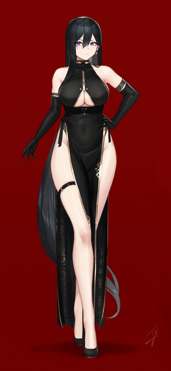 This is a pixiv picture whose title is 🖤.