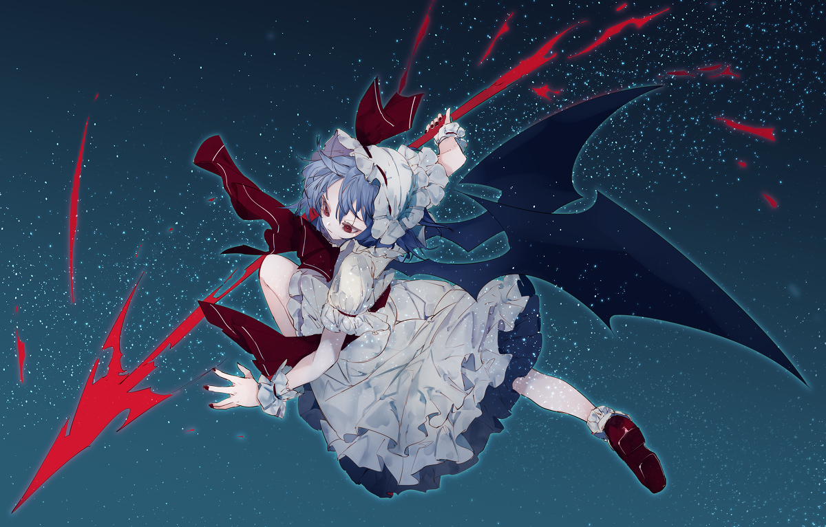 This is a pixiv picture whose title is 星空からレミリア.