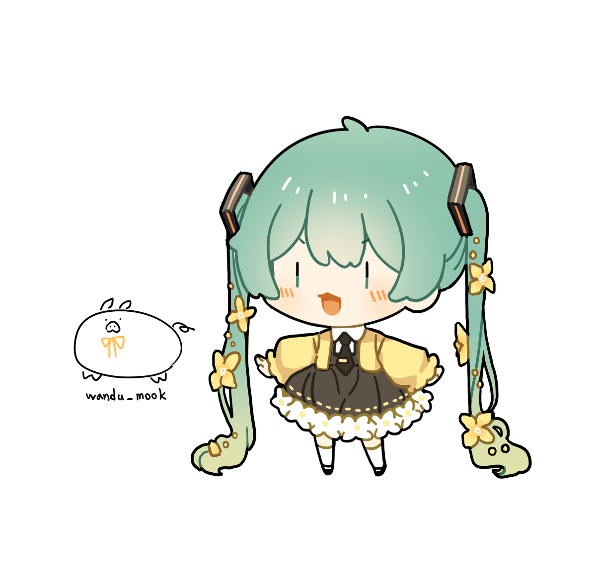 This is a pixiv picture whose title is miku ✿.