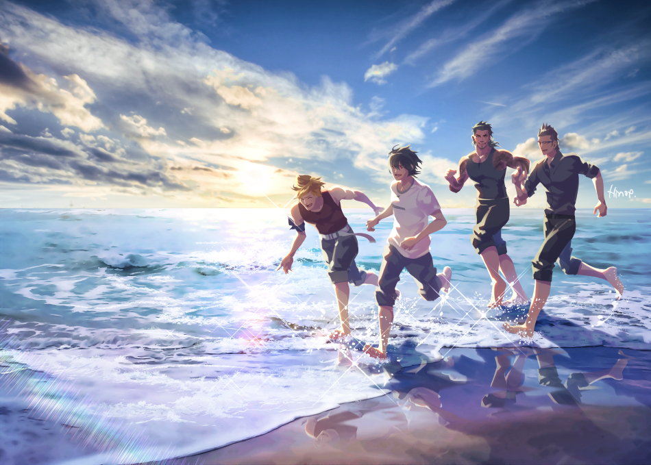 This is a pixiv picture whose title is On the Edge of the Water.