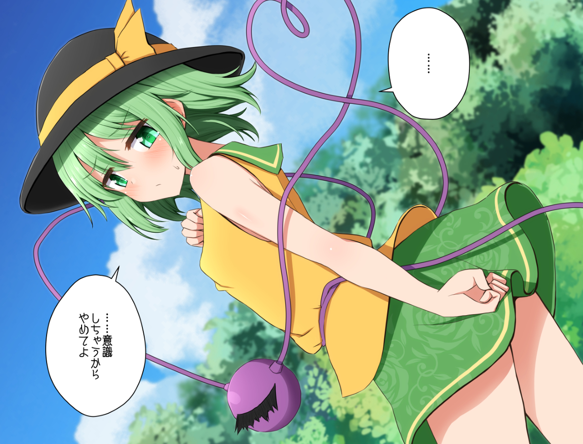 This is a pixiv picture whose title is ミニスカノースリーブこいしちゃんを.