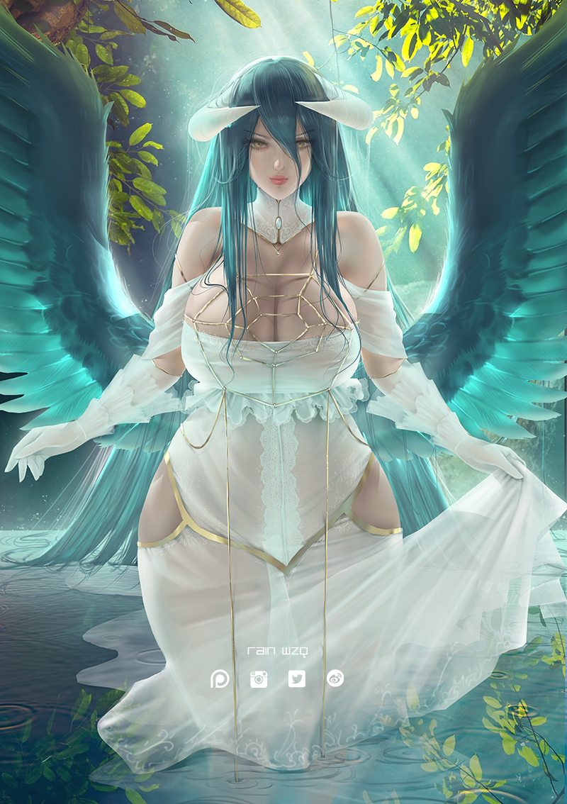 This is a pixiv picture whose title is Overlord Albedo 雅儿贝德.