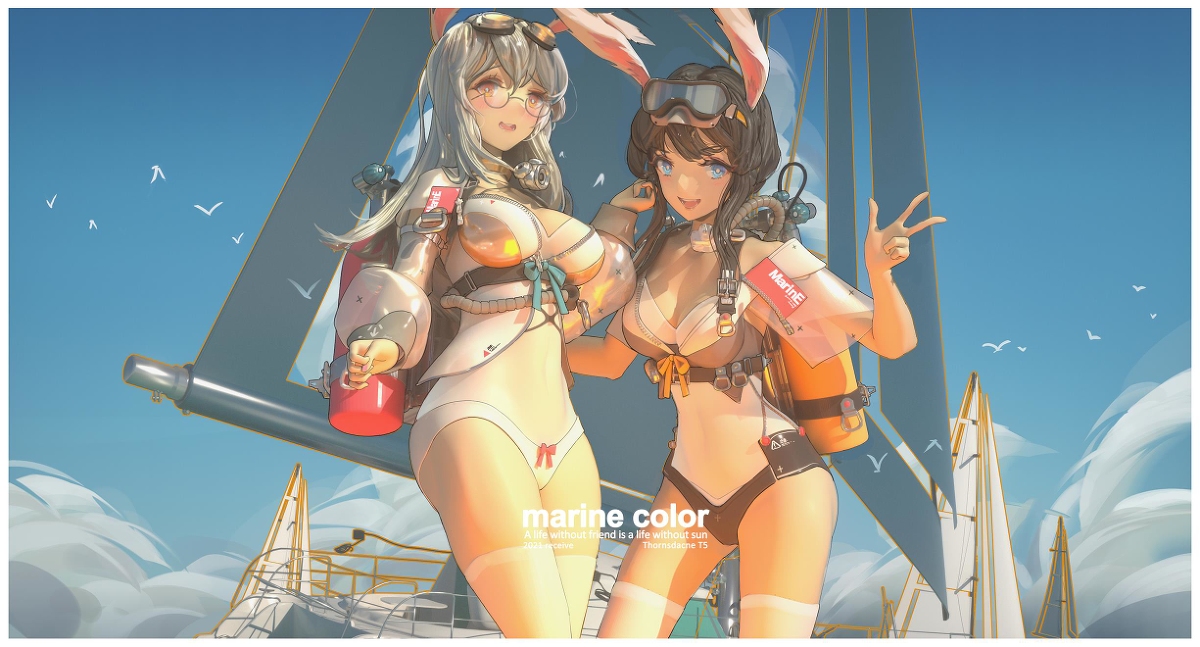 This is a pixiv picture whose title is MARINE Color.