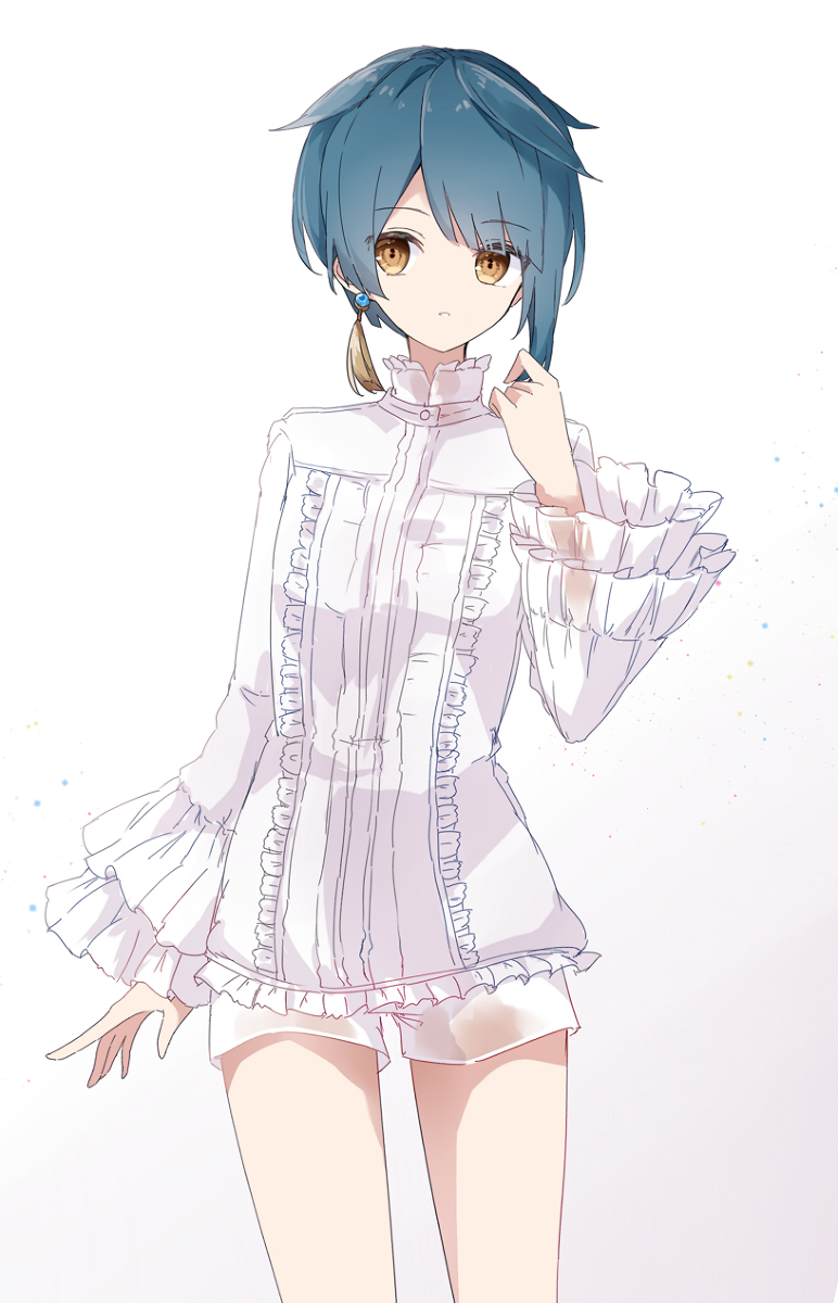 This is a pixiv picture whose title is 上着脱いだ行秋くん妄想.