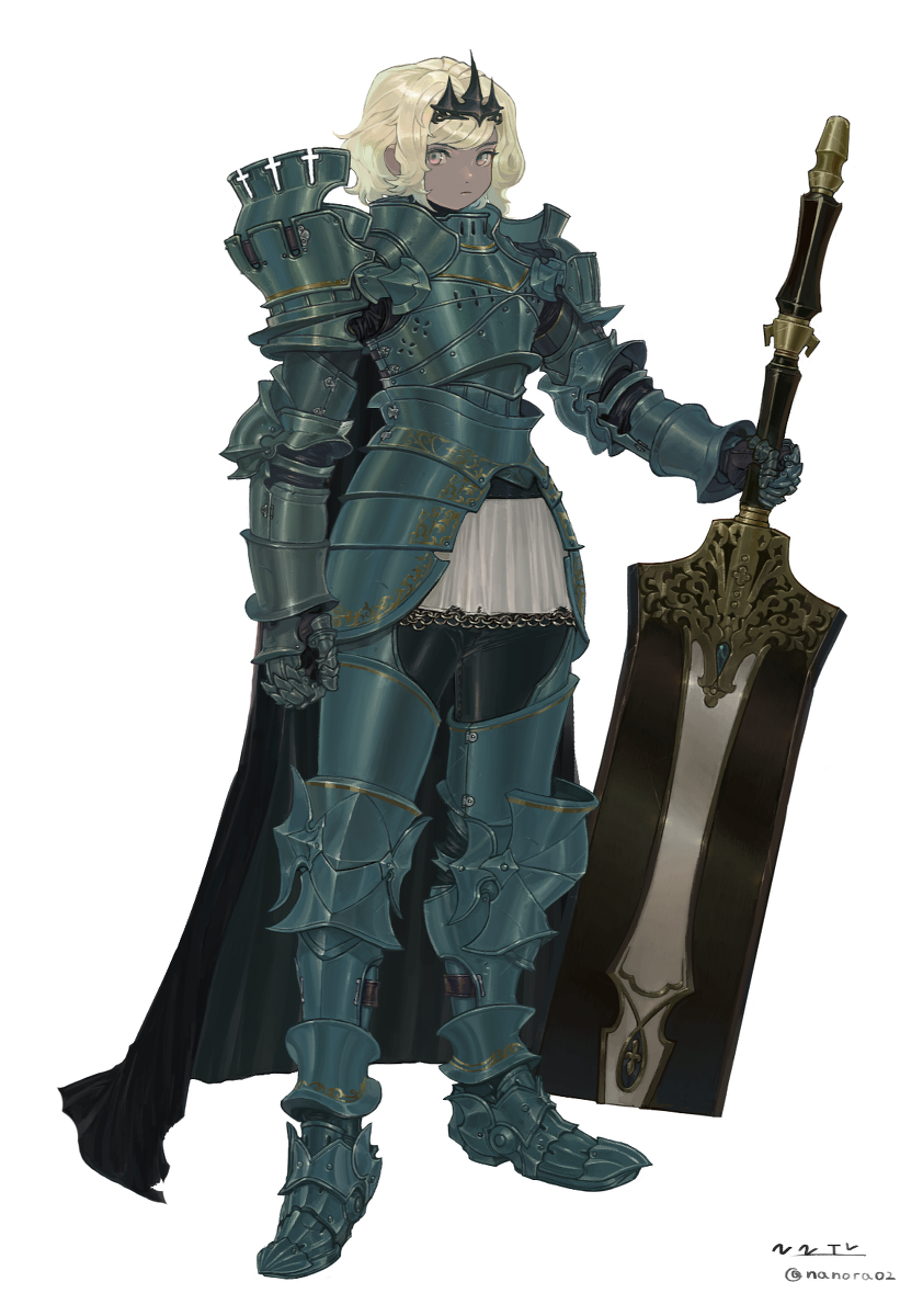 This is a pixiv picture whose title is 暗緑の騎士.