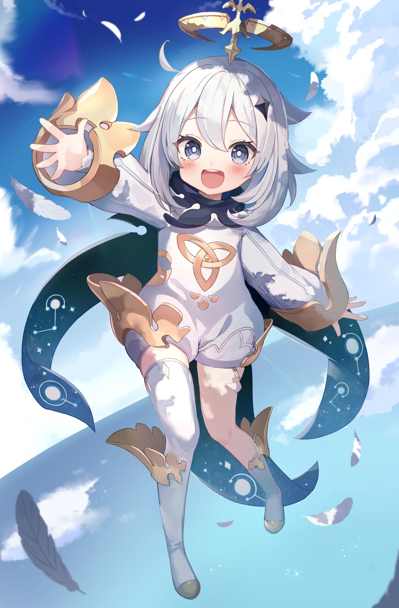 This is a pixiv picture whose title is 派蒙.