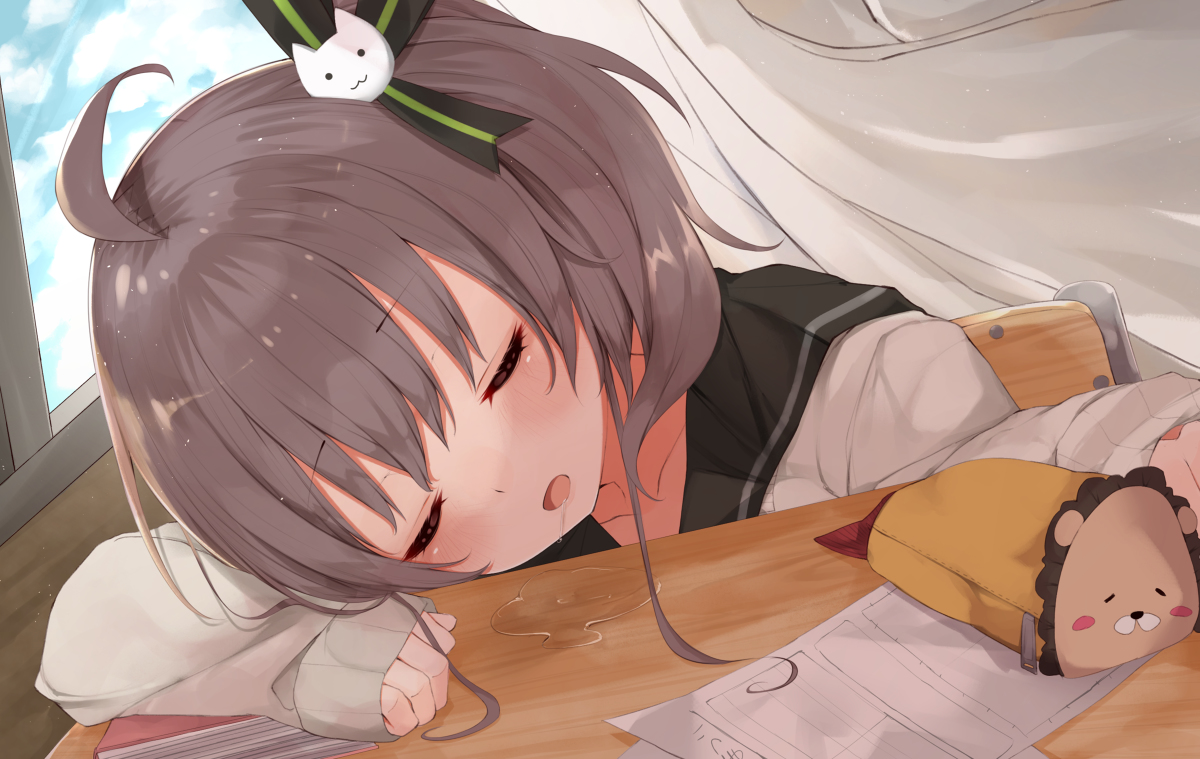 This is a pixiv picture whose title is ［skeb］制服まつりちゃん.
