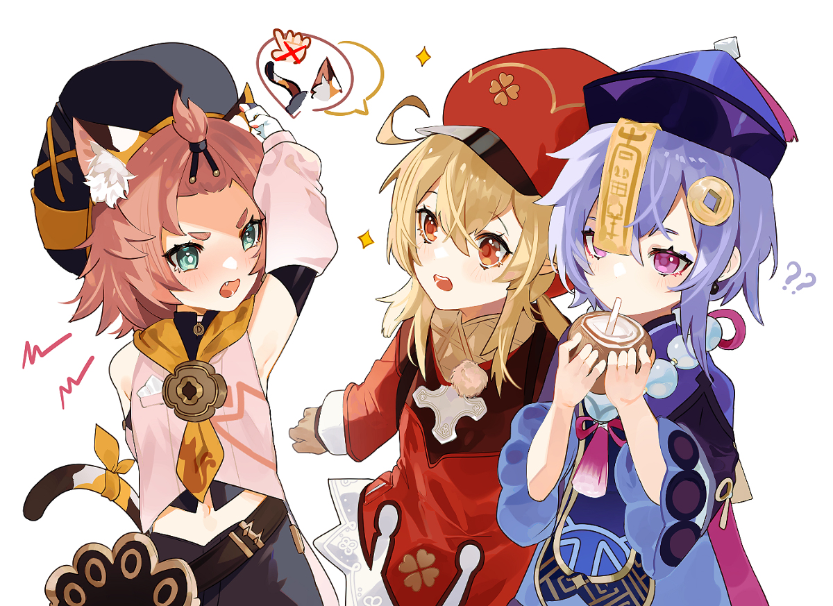 This is a pixiv picture whose title is 🐱💣🥥.