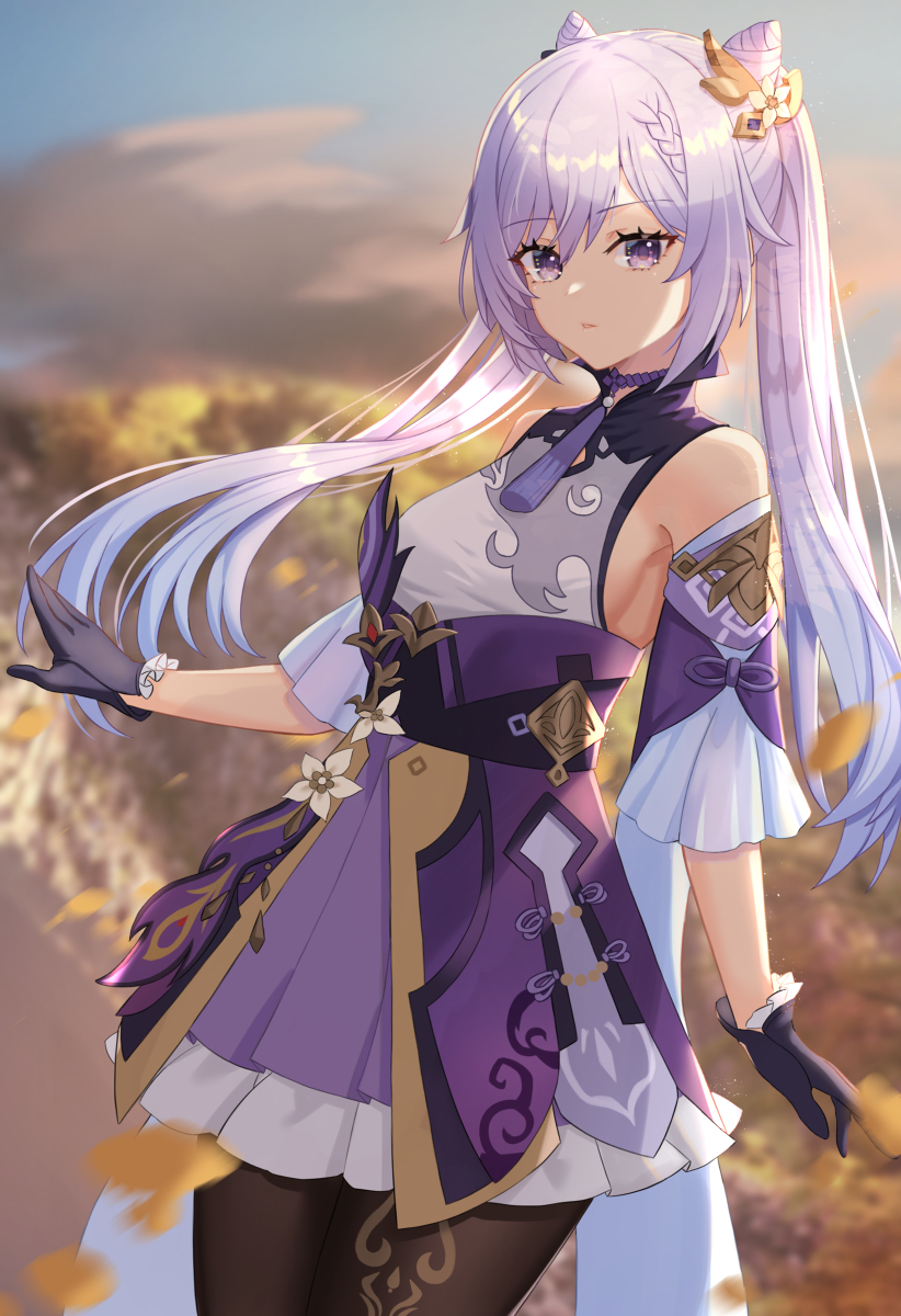 This is a pixiv picture whose title is 刻晴.