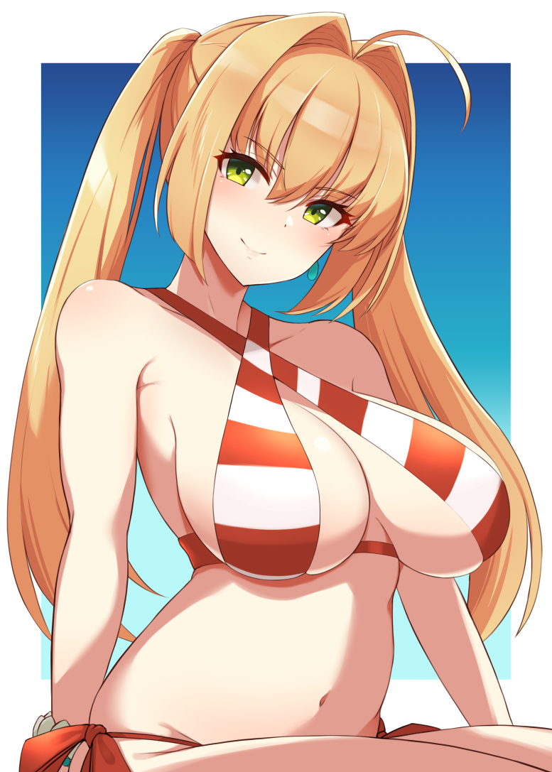 This is a pixiv picture whose title is 水着のネロ.