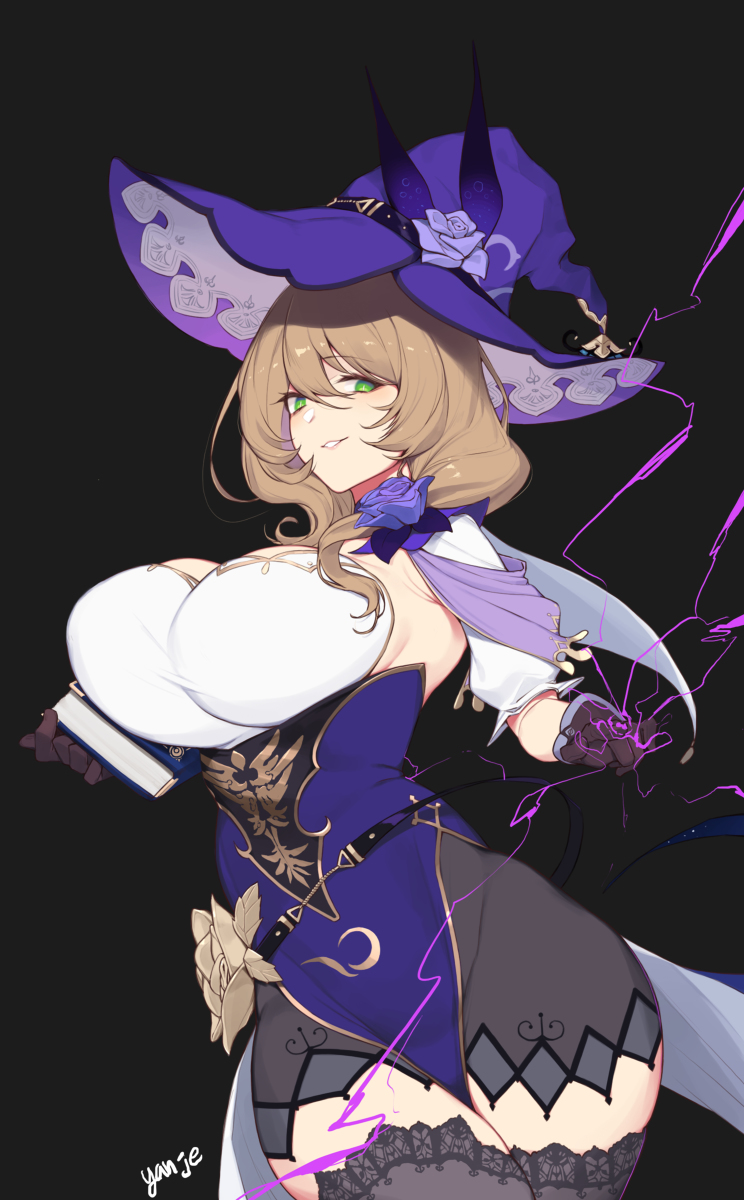 This is a pixiv picture whose title is リサ (原神).