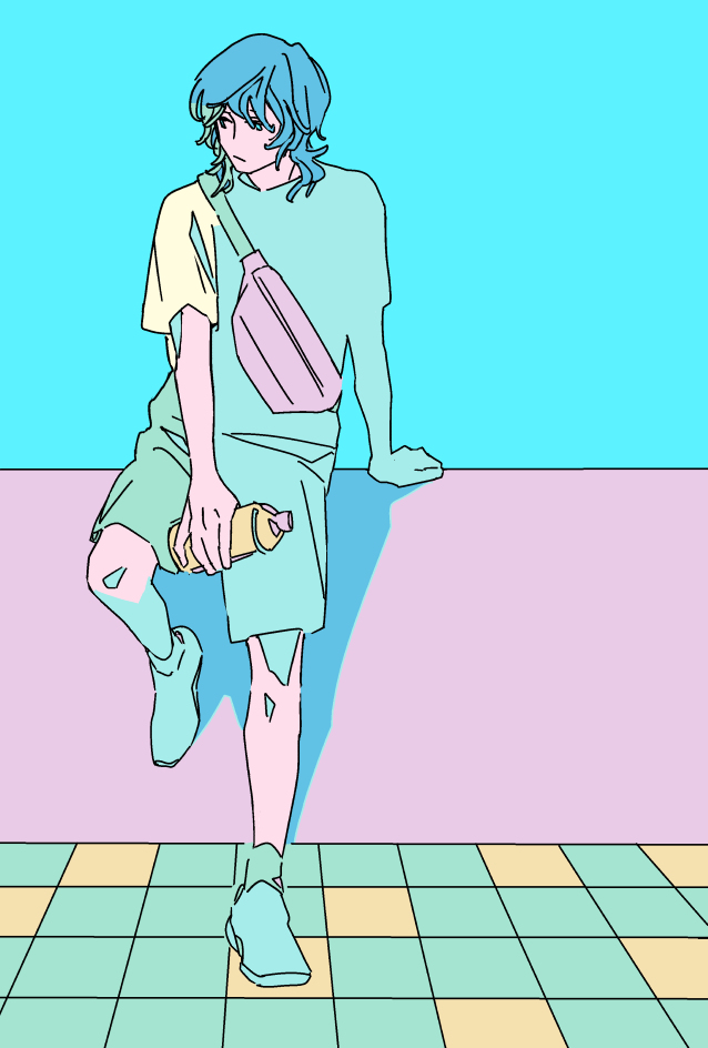 This is a pixiv picture whose title is 素顔.