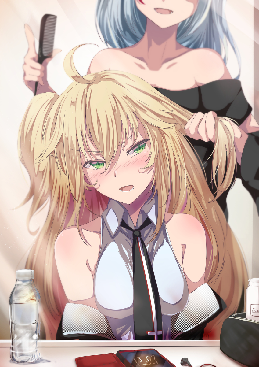 This is a pixiv picture whose title is おめかし中.