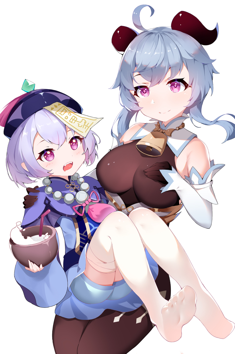 This is a pixiv picture whose title is 椰🐏与七七.