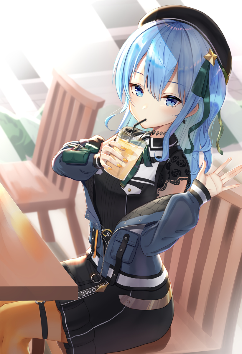 This is a pixiv picture whose title is カフェで待ち合わせすいちゃん.