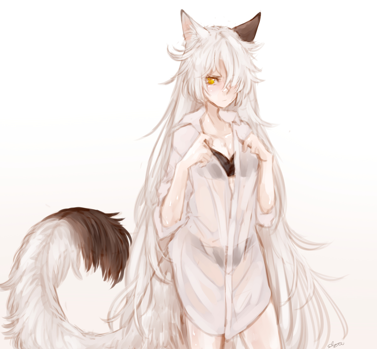 This is a pixiv picture whose title is after bath.