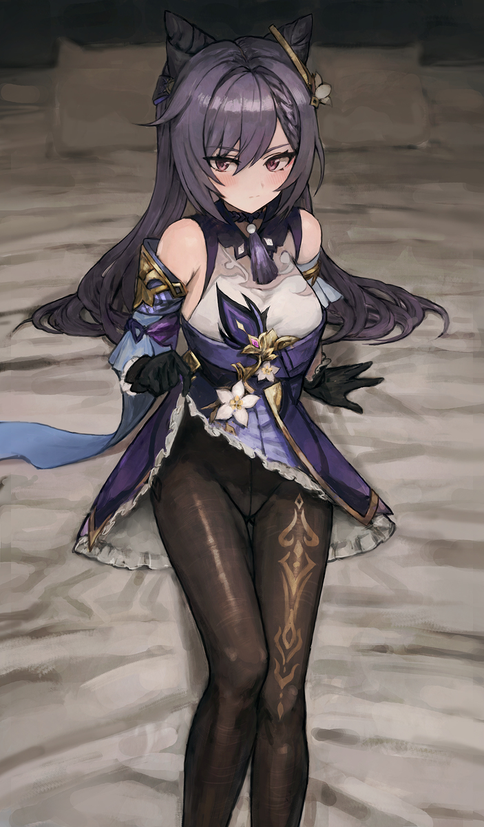 This is a pixiv picture whose title is 刻晴.
