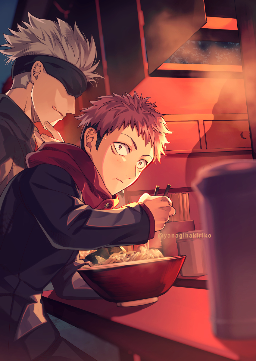 This is a pixiv picture whose title is 深夜ラーメン.