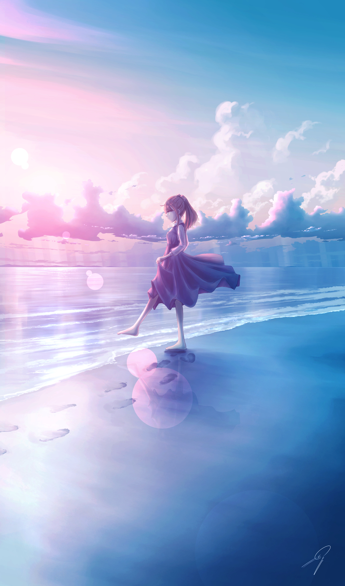 This is a pixiv picture whose title is 水雲.