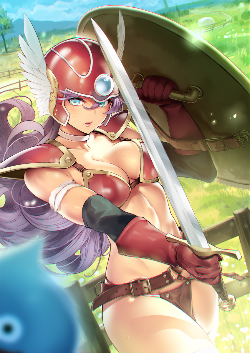 This is a pixiv picture whose title is 戦士♀.