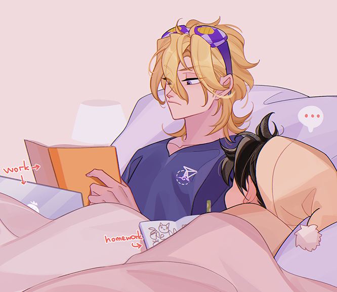 This is a pixiv picture whose title is 🍓🍊フーナラ 💤📚.