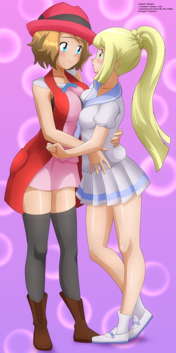 This is a pixiv picture whose title is Serena & Lillie fullbody.