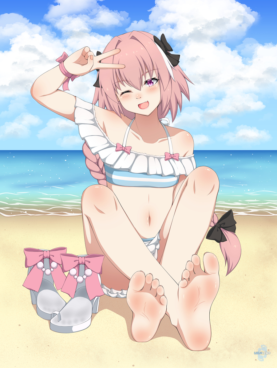 This is a pixiv picture whose title is Beach Astolfo | アストルフォ.