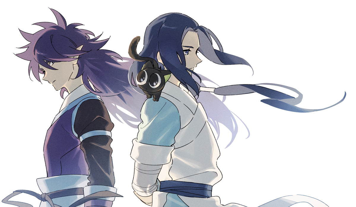 This is a pixiv picture whose title is 羅小黒戦記.