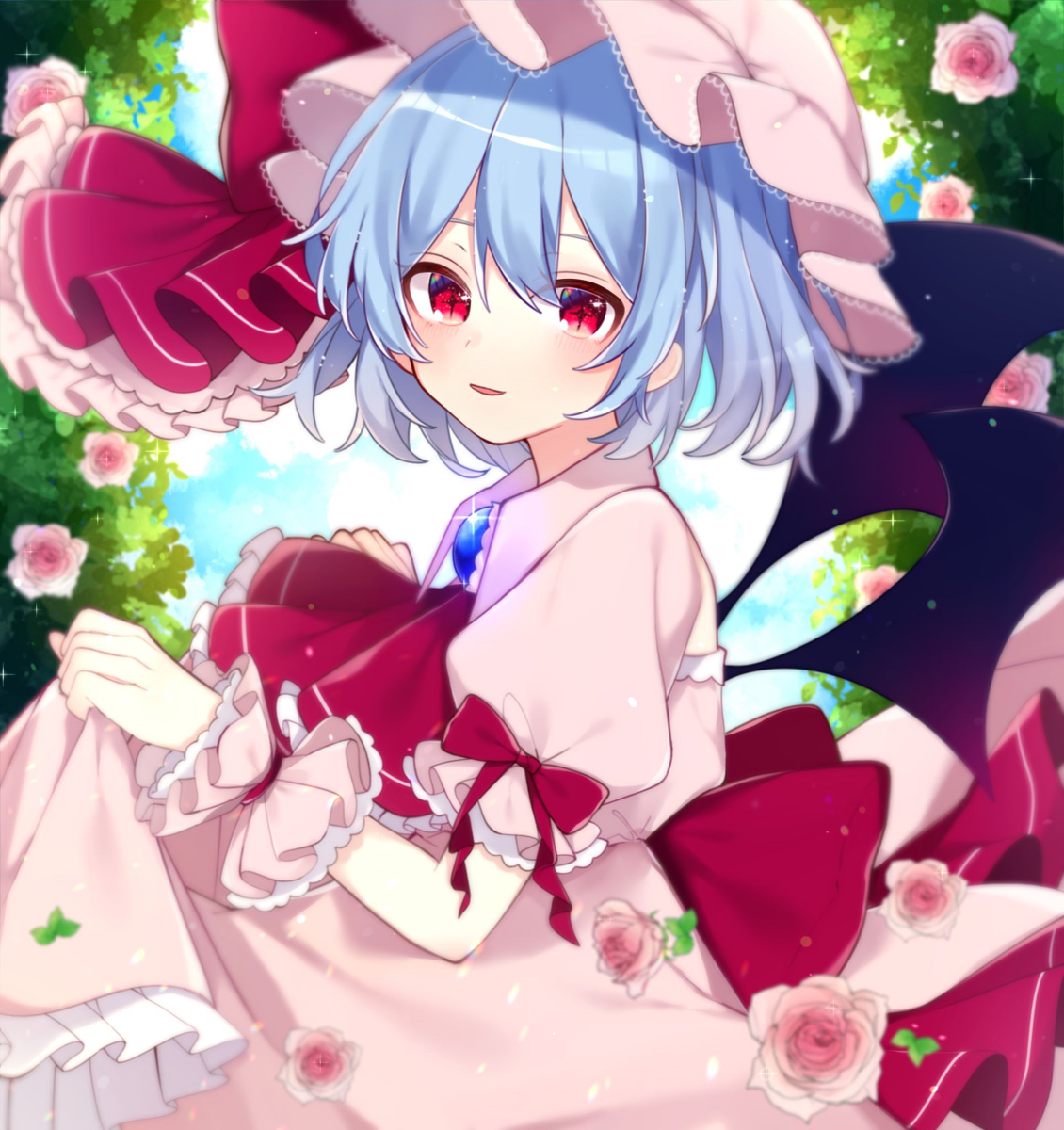 This is a pixiv picture whose title is お嬢様とローズガーデン💐.