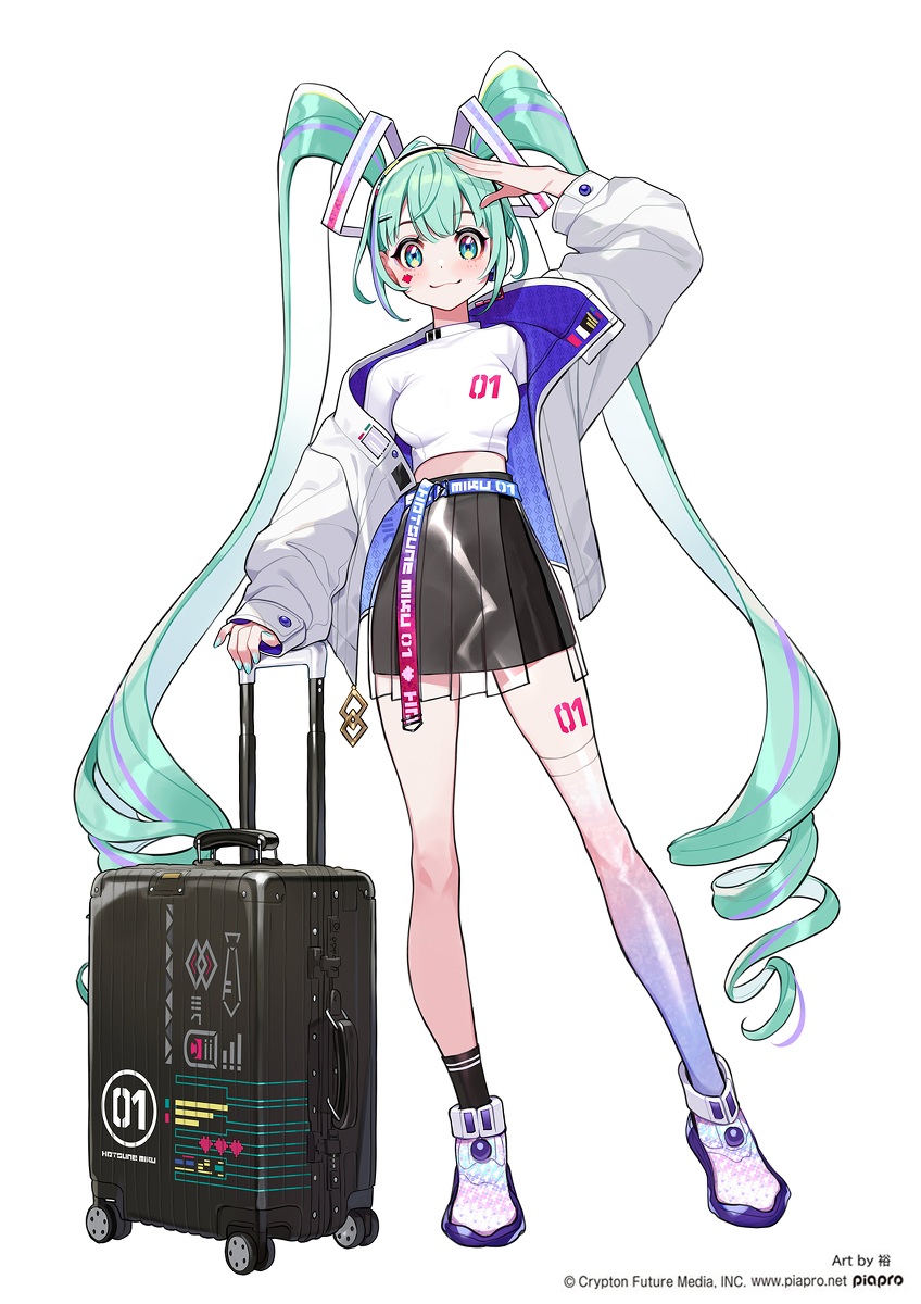 This is a pixiv picture whose title is 初音ミク×キャリーケース.