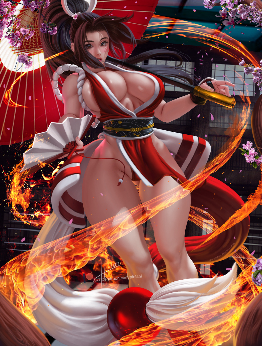 This is a pixiv picture whose title is Mai Shiranui.