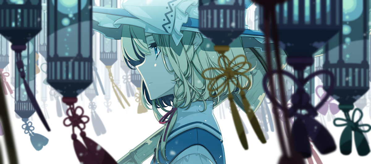 This is a pixiv picture whose title is 燈籠の中.