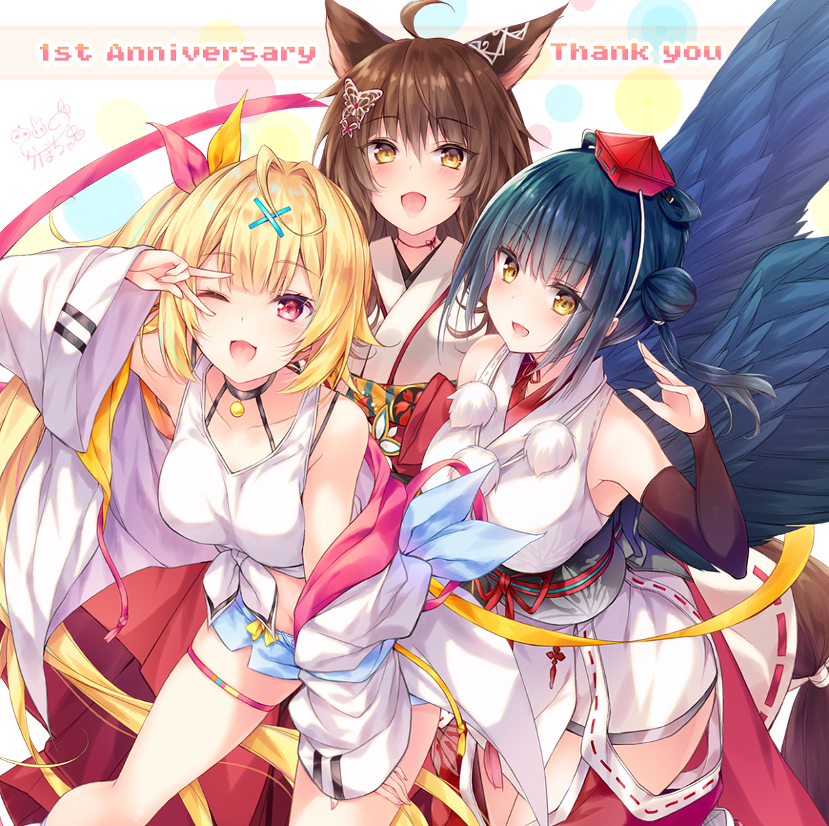 This is a pixiv picture whose title is 【お仕事】織姫星☆1周年記念.