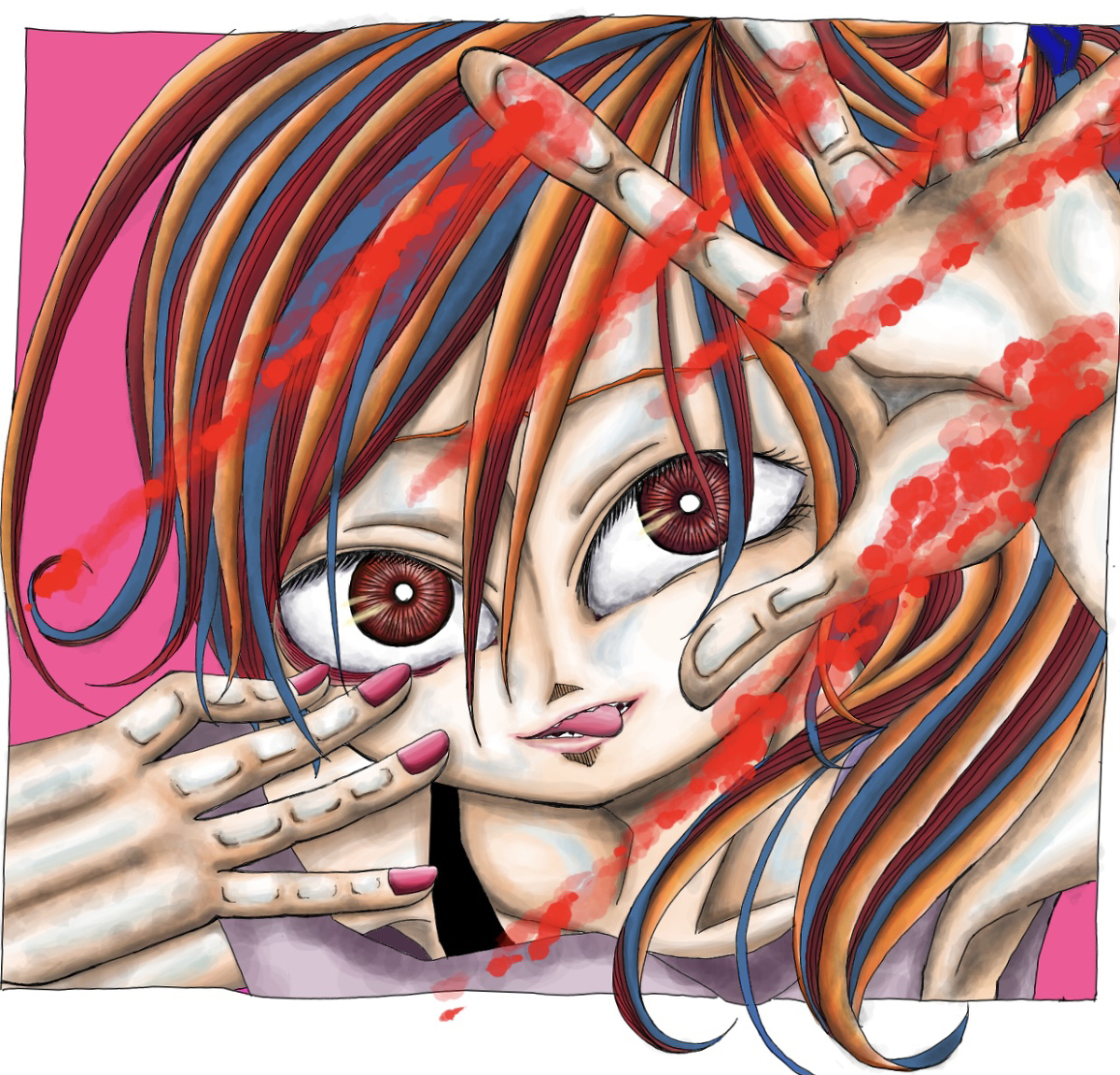 This is a pixiv picture whose title is 迫りくるミエル.